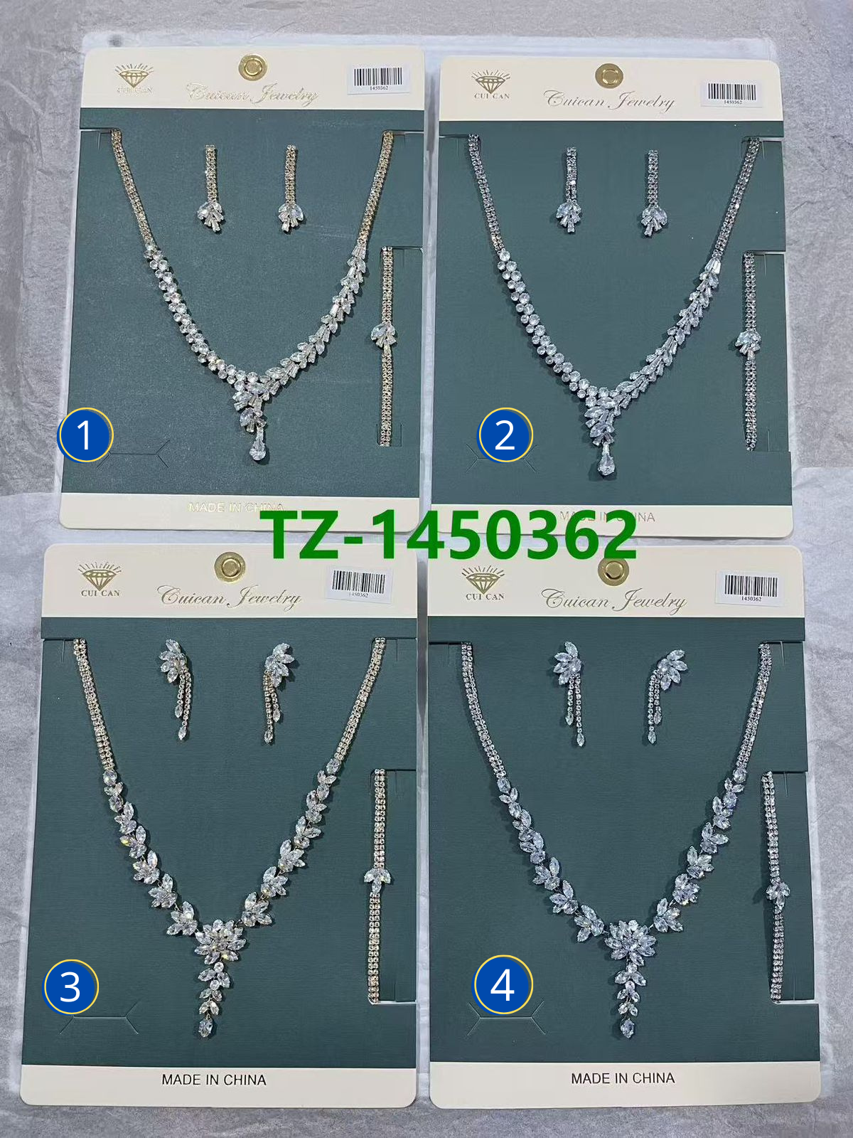 Conjuntos Plateados con piedras M31 Oro Laminado