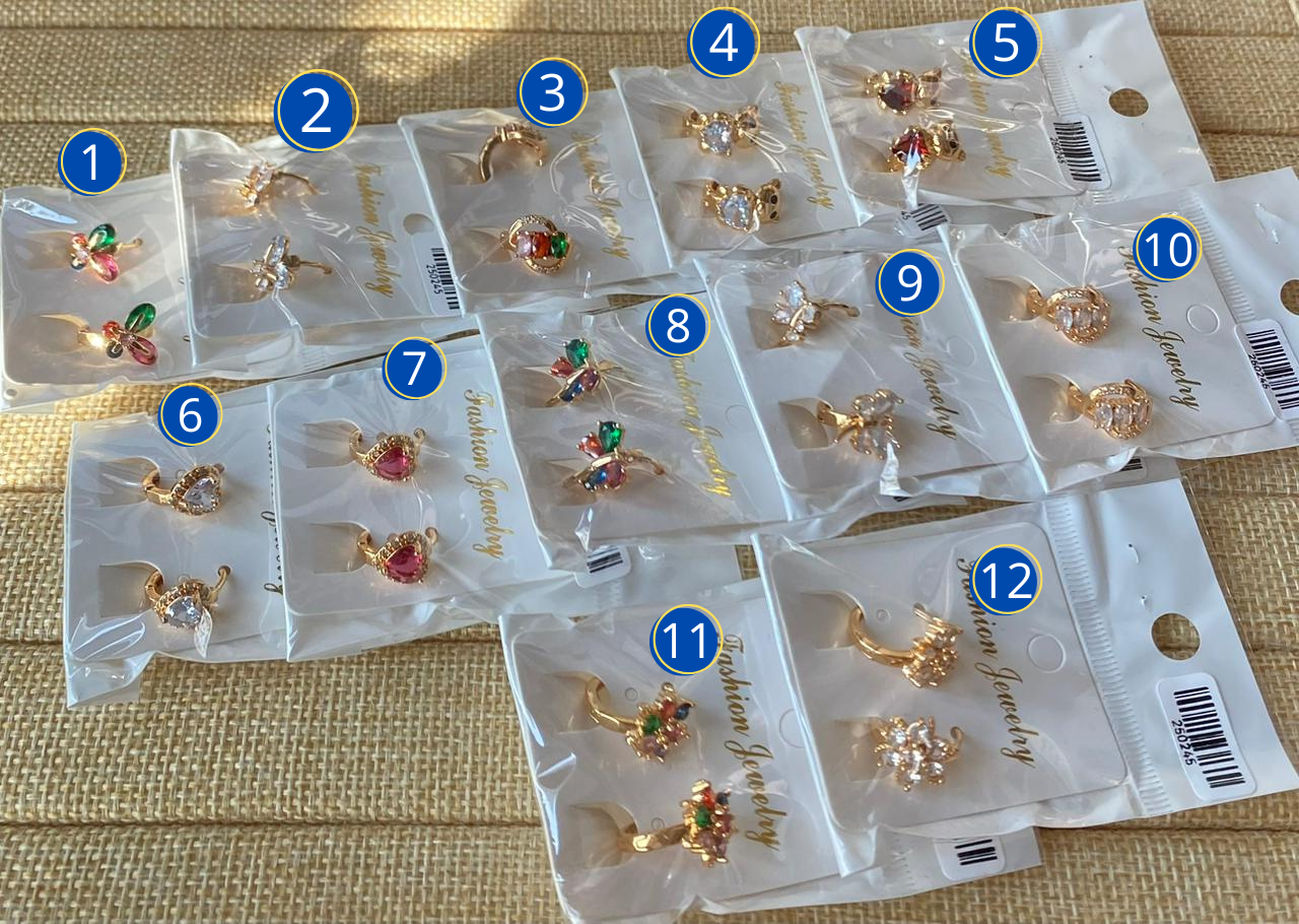 Aretes Huggies M10 Oro Laminado