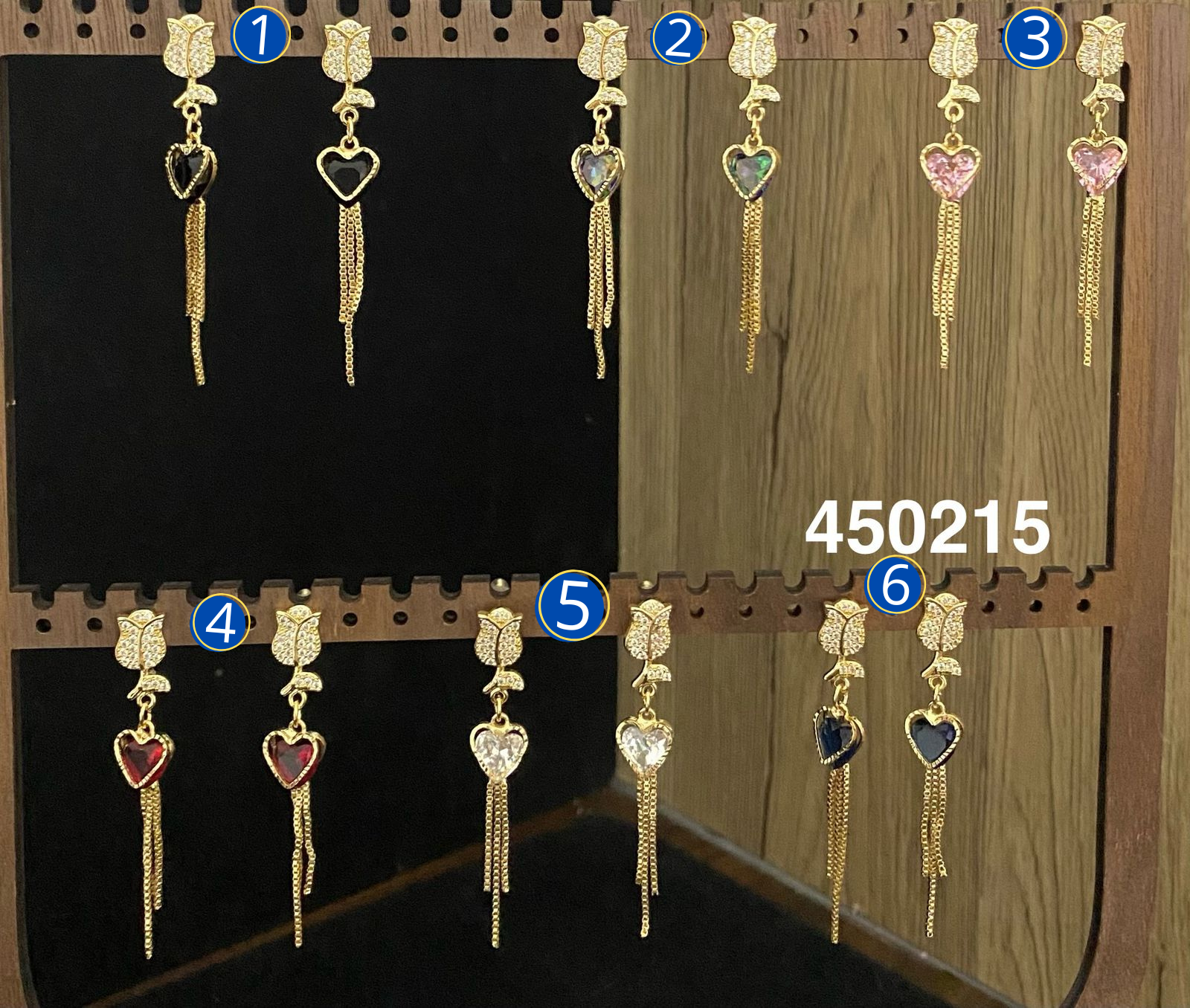 Aretes Largos Dorados M12 Oro Laminado
