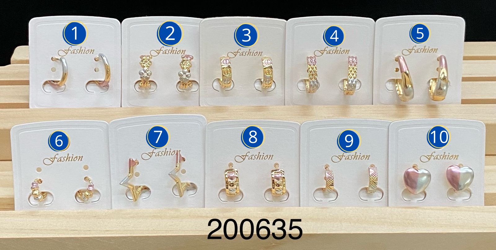 Aretes Dorados diferentes formas M3 Oro Laminado