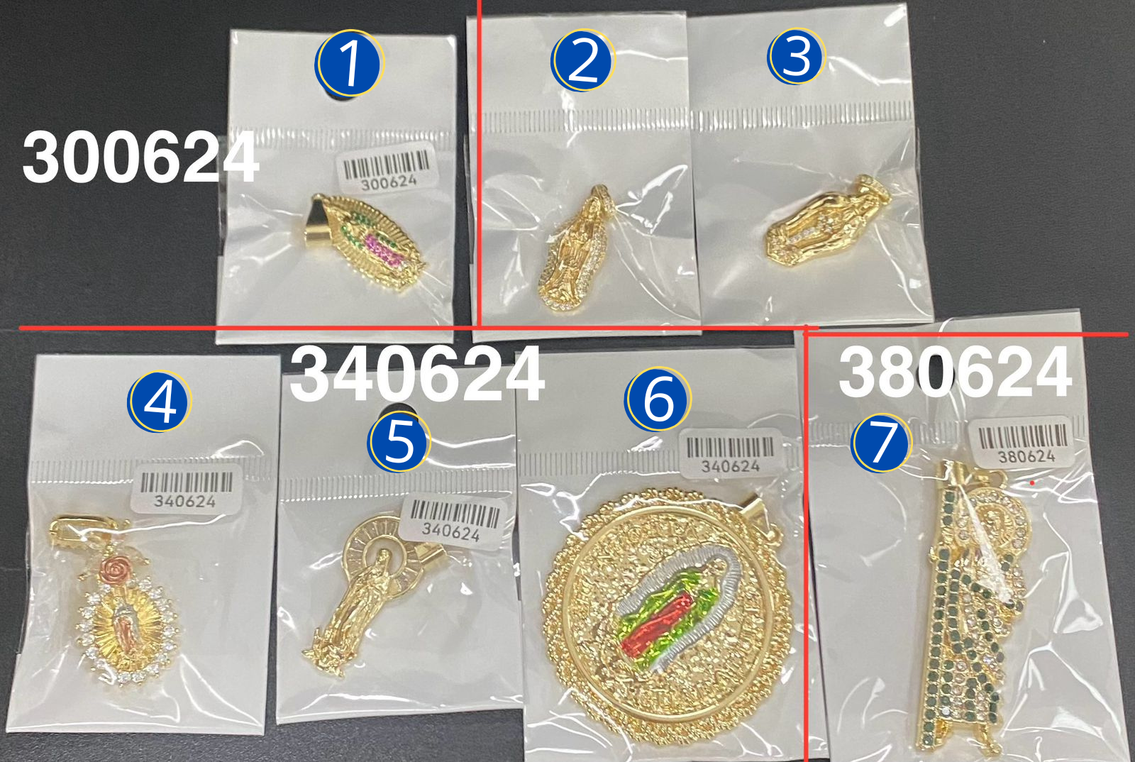 Dijes Dorados M22 Oro Laminado 04/03/26
