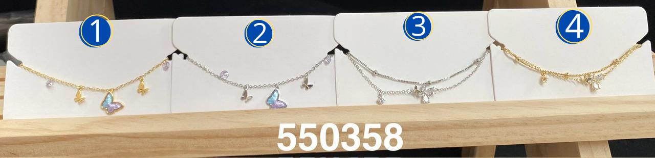 Pulseras Dorado con Dijes M6 Oro Laminado