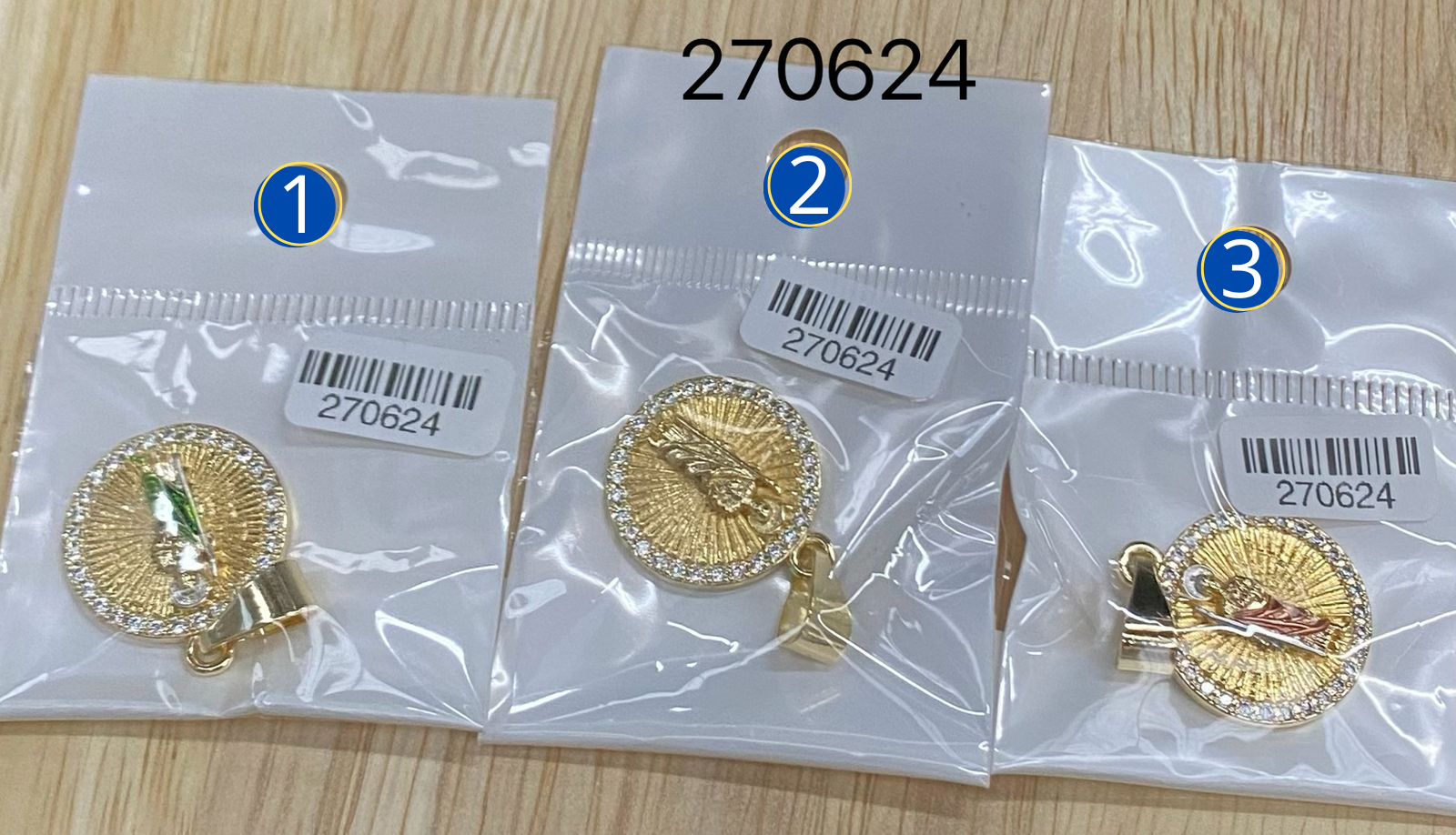 Dijes Religiosos Dorados M10 Oro Laminado