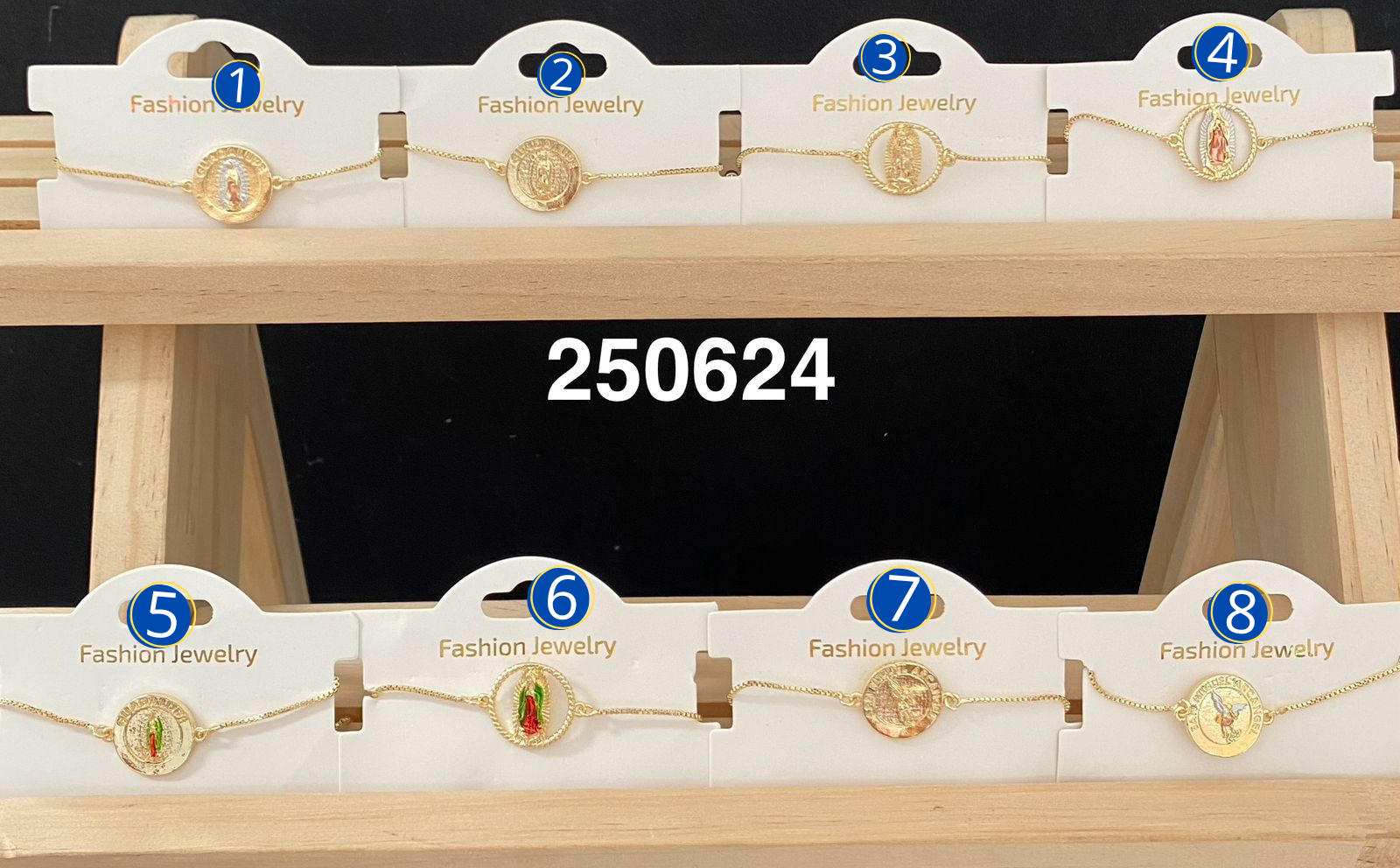Pulsera Dorada Religiosa M2 Oro Laminado
