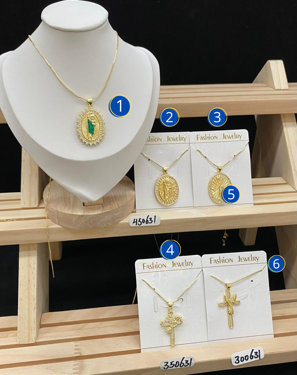 COLLARES RELIGISOS DORADOS M1 - Oro Laminado