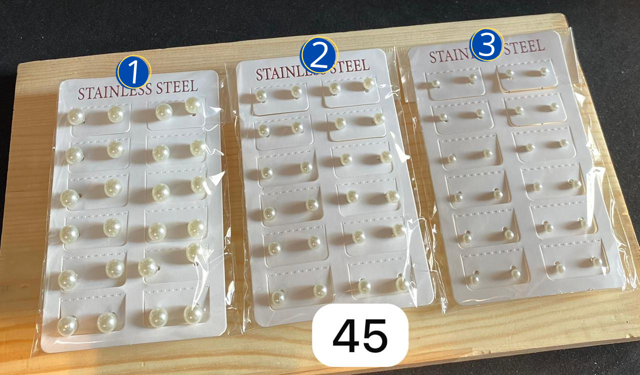 Paquete de 12 pares de Aretes Oro Laminado