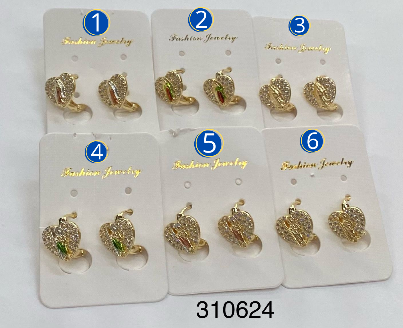 Aretes Religiosos Dorados De Oro Laminado