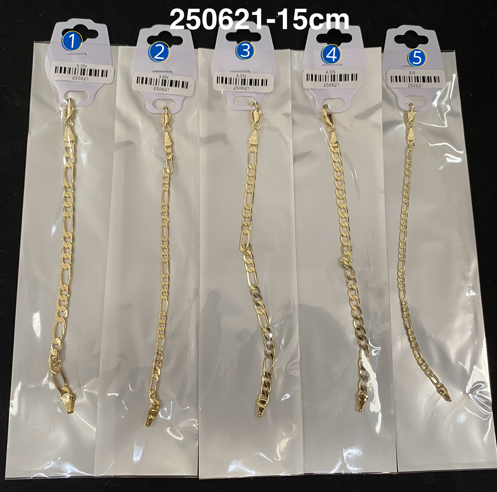 Pulsera Dorada de 15 cm M8 Oro Laminado