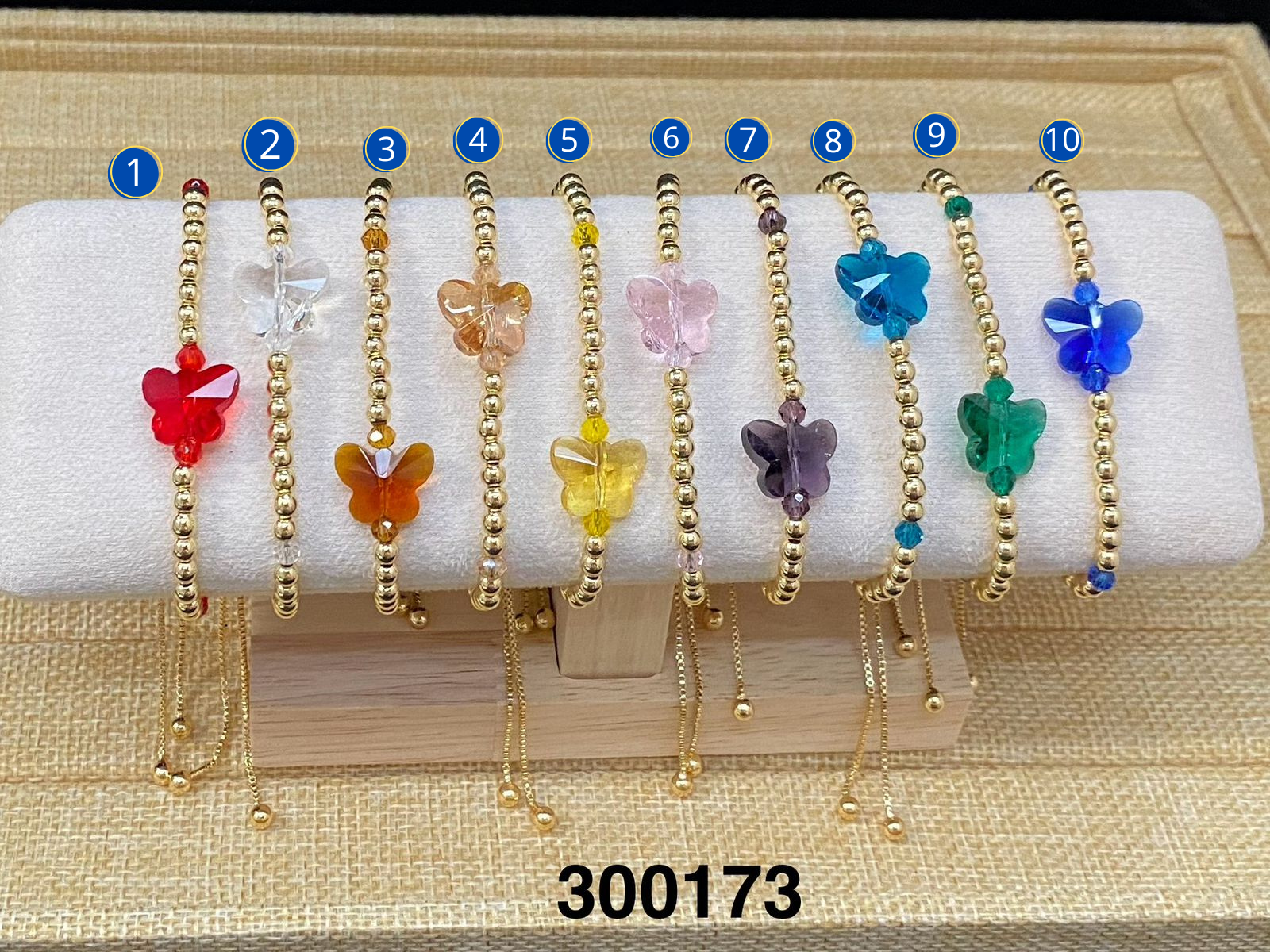 Pulseras con piedras M7 ORO LAMINADO