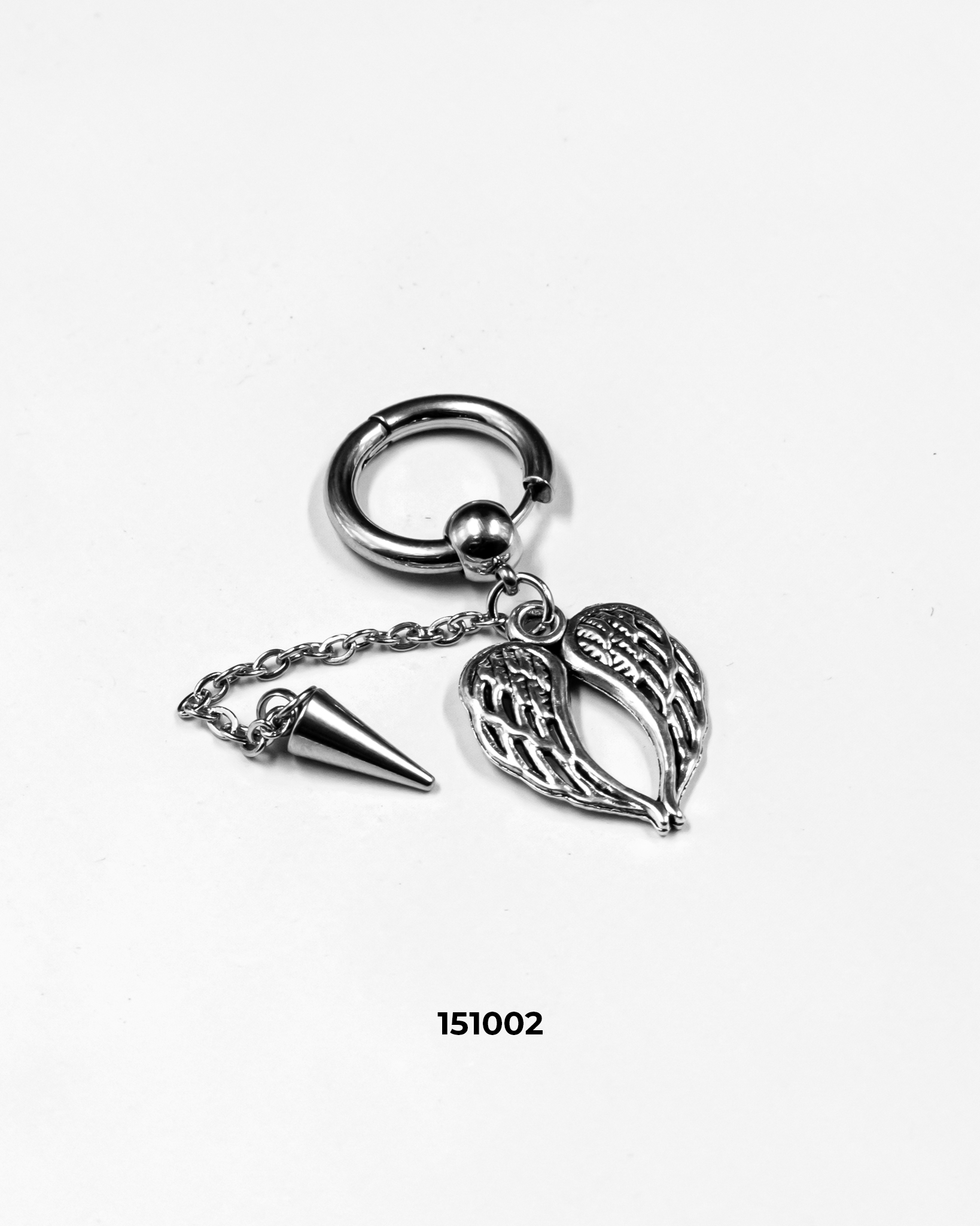 Arete Plateado en Acero Inoxidable