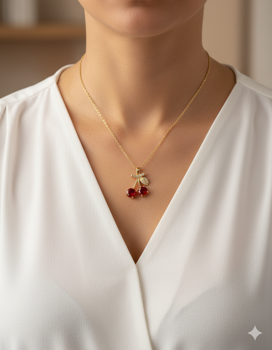 Collar de Cereza - M39 Oro Laminado