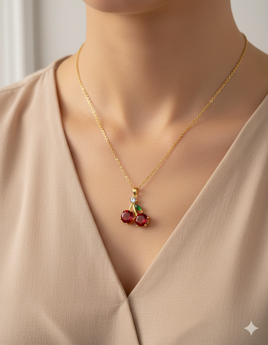 Collar de Cereza - M40 Oro Laminado