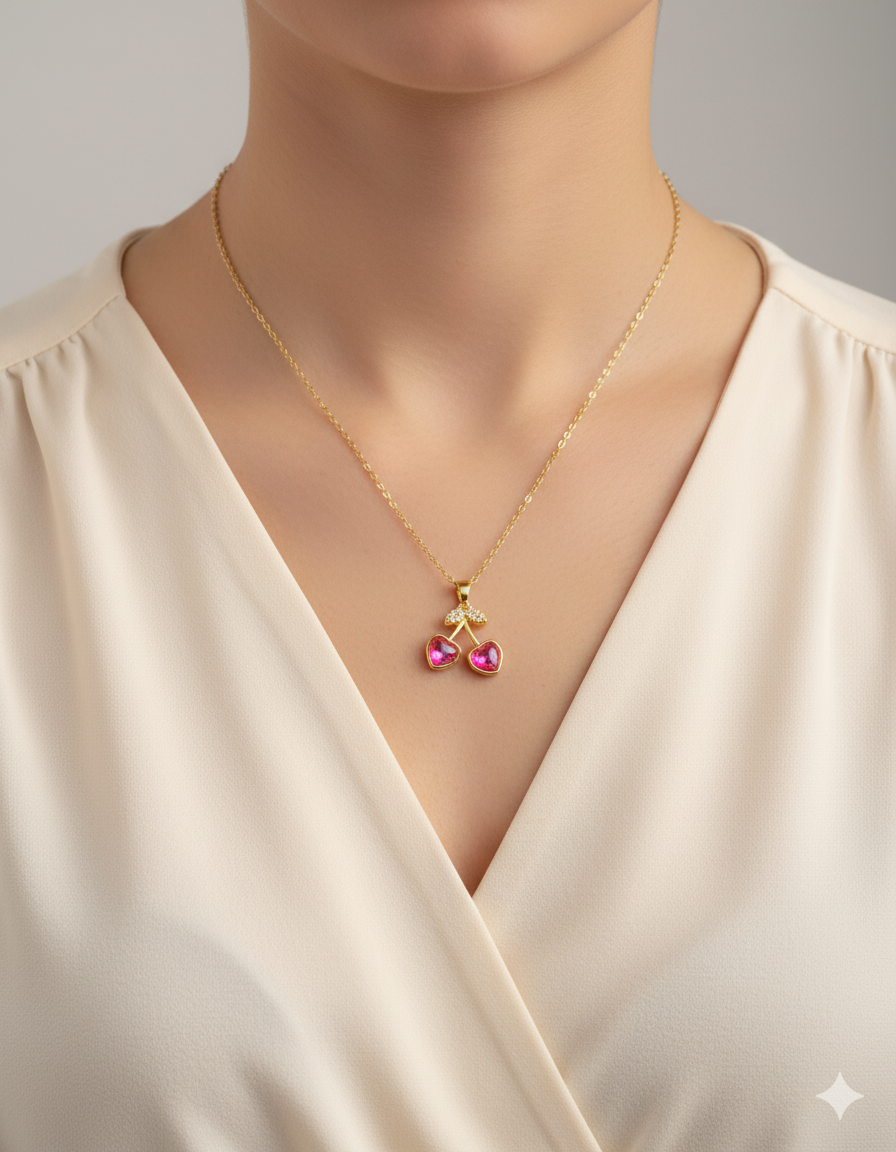 Collar de Cereza - M41 Oro Laminado