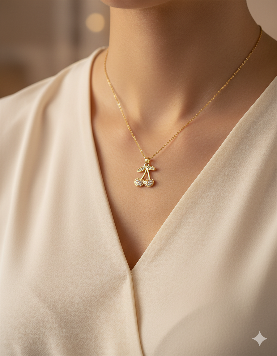 Collar de Cereza - M33 Oro Laminado