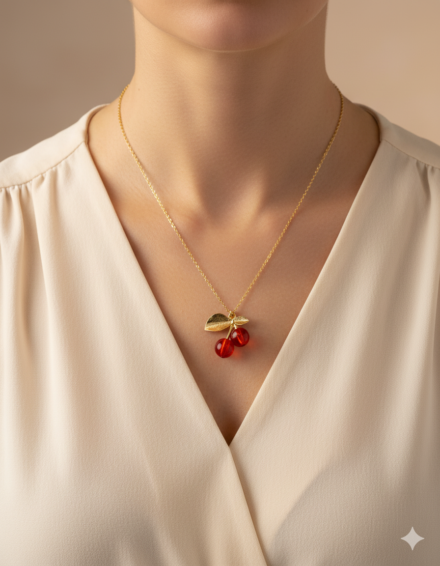 Collar de Cereza - M36 Oro Laminado