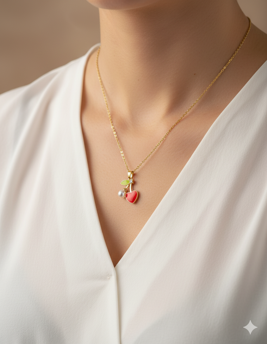 Collar de Cereza - M29 Oro Laminado