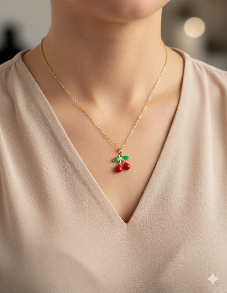Collar de Cereza - M30 Oro Laminado
