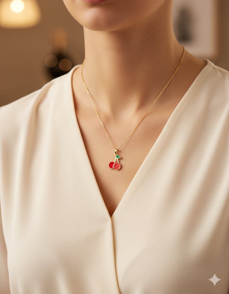 Collar de Cereza - M31 Oro Laminado