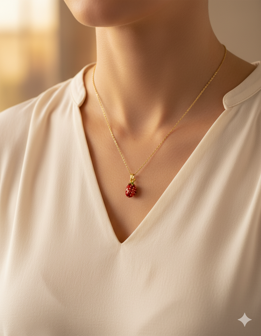 Collar de Fresa - M37 Oro Laminado