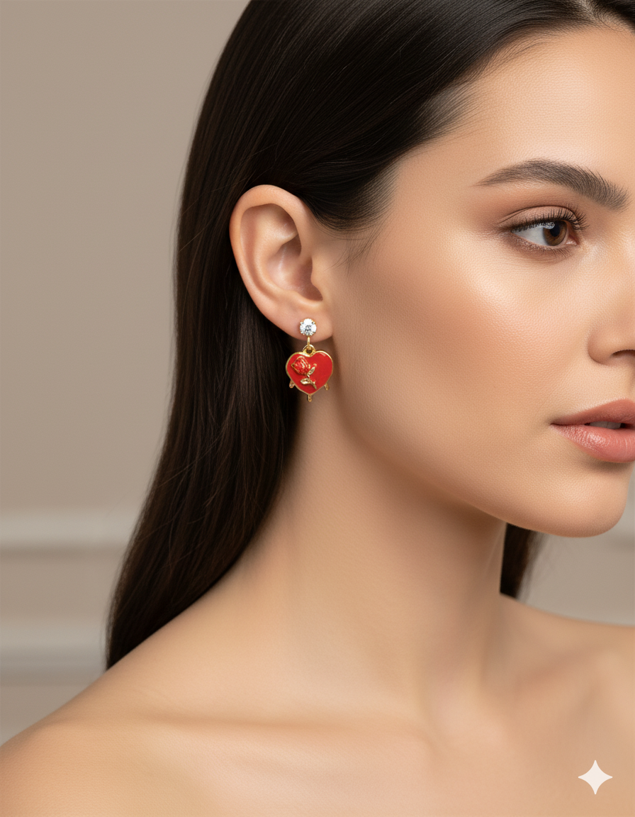 Conjunto de CORAZON M14 ORO LAMINADO