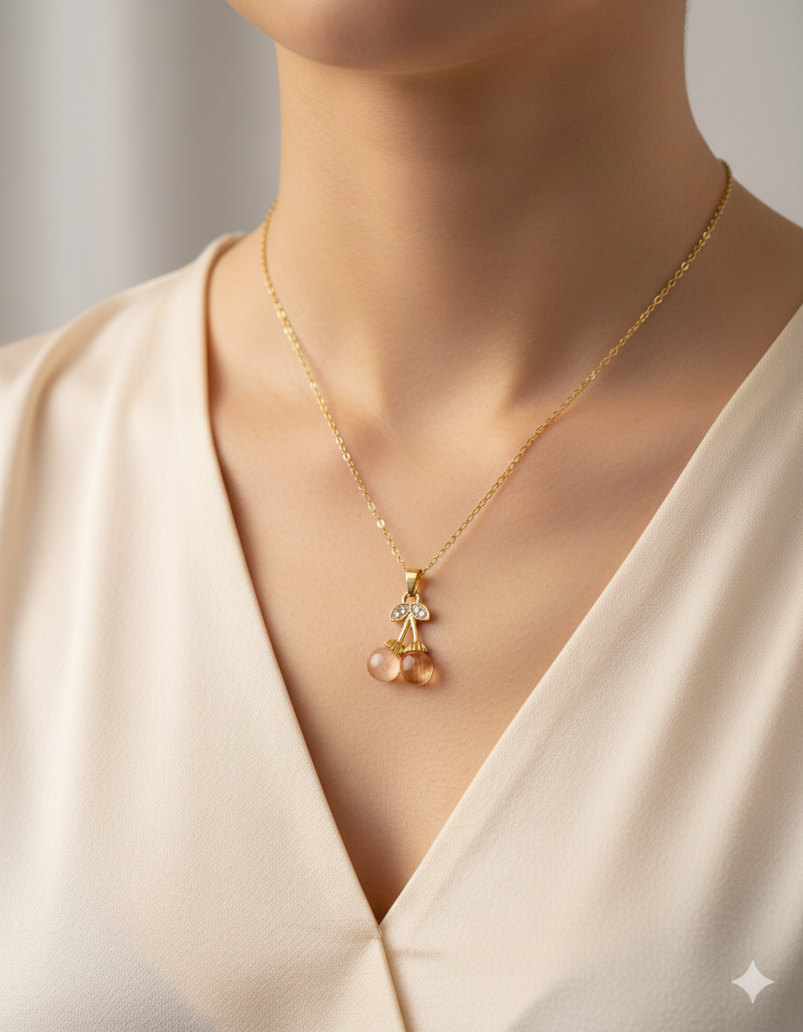 Collar de Cereza - M27 Oro Laminado