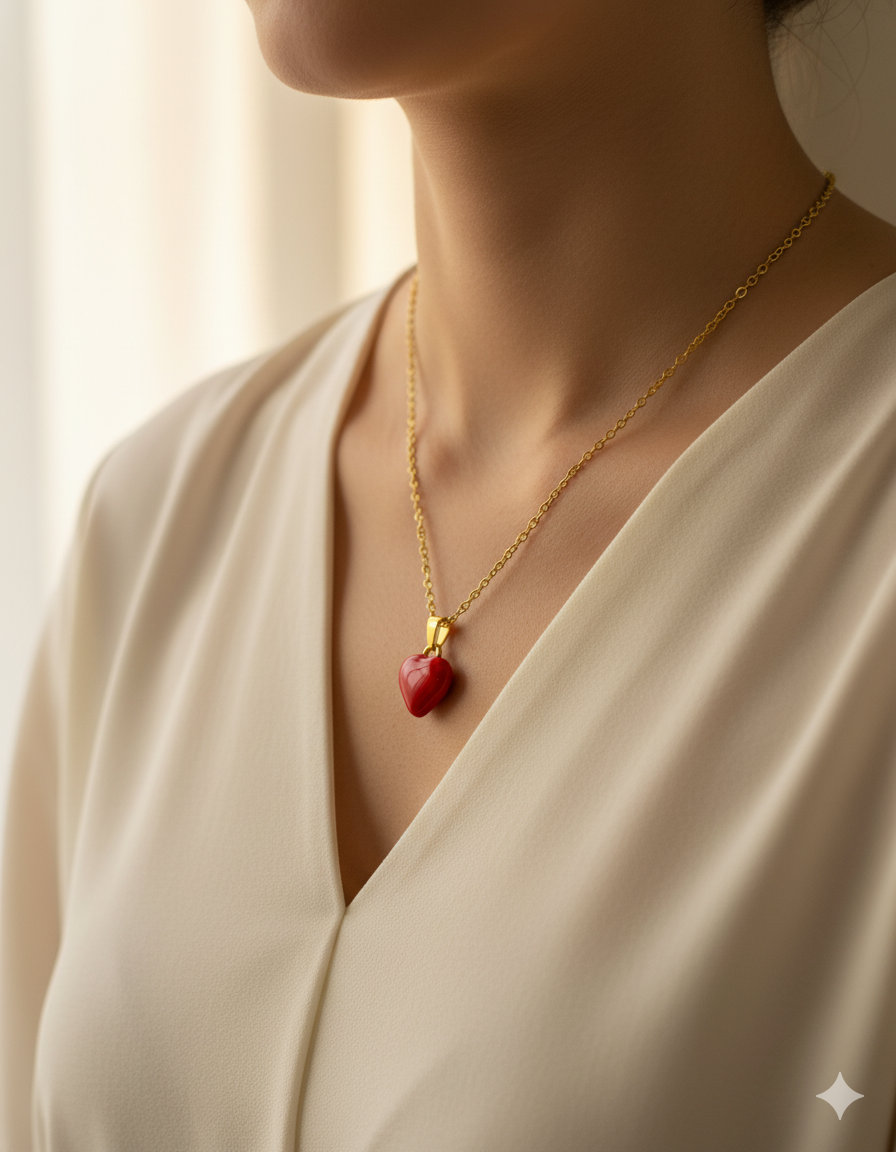 Collar de Corazon - M8 Oro Laminado
