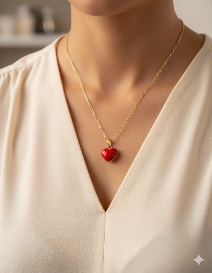 Collar de Corazon - M13 Oro Laminado