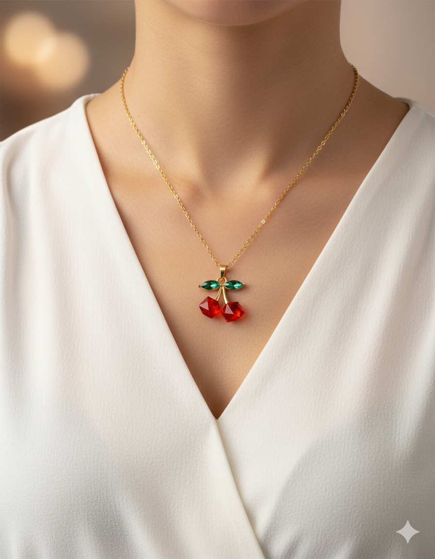 Collar de Cereza - M16 Oro Laminado