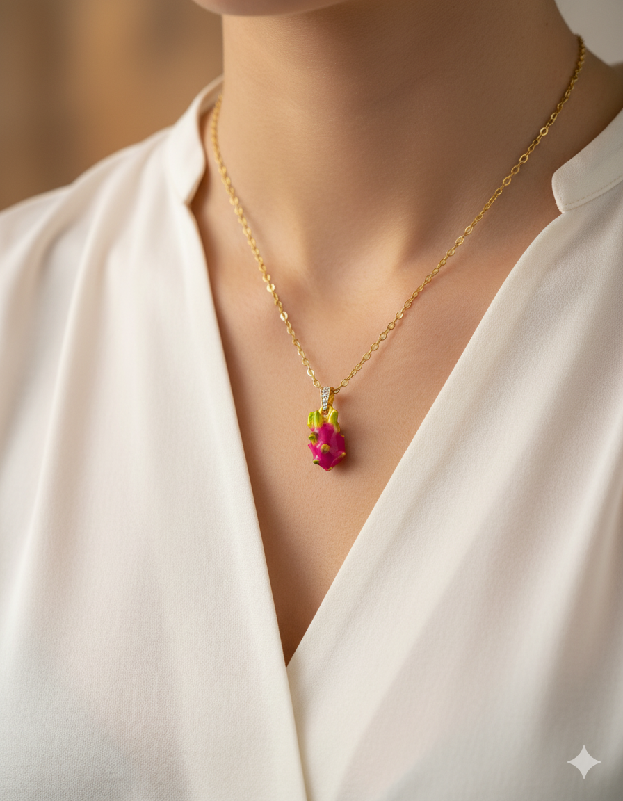 Collar de Fruta de Dragon - M23 Oro Laminado