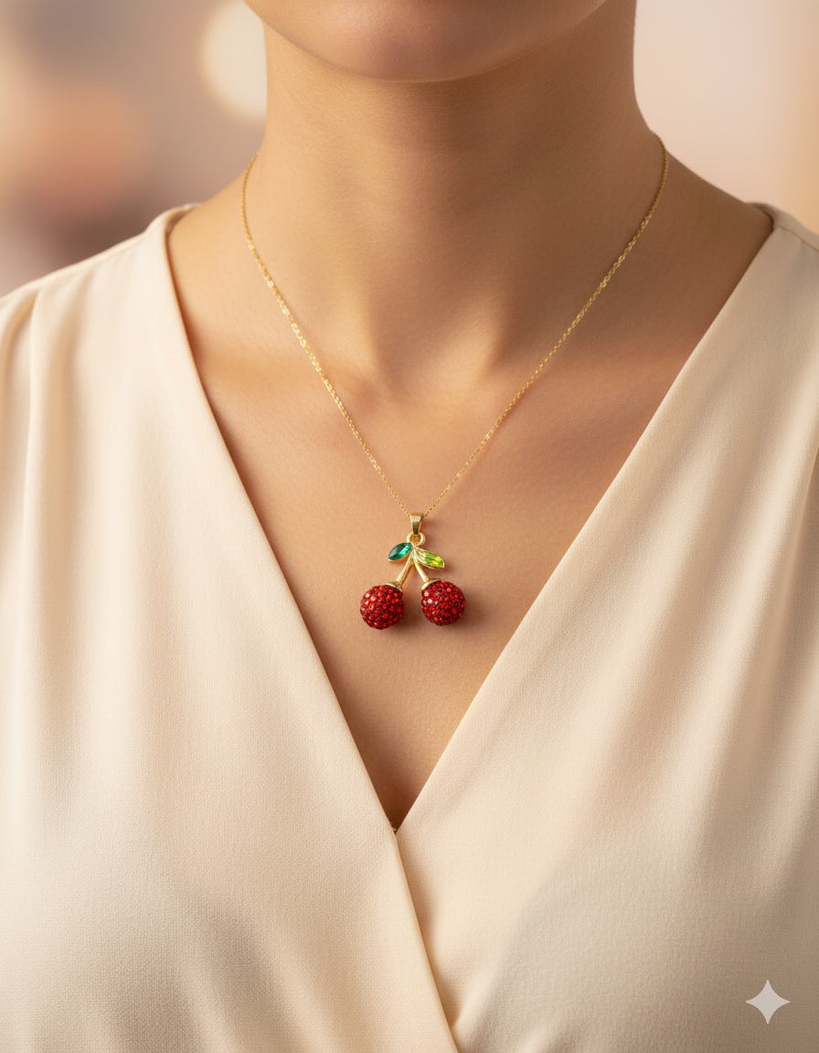 Collar de Cereza - M24 Oro Laminado