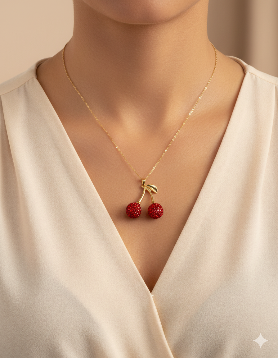 Collar de Cereza - M26 Oro Laminado