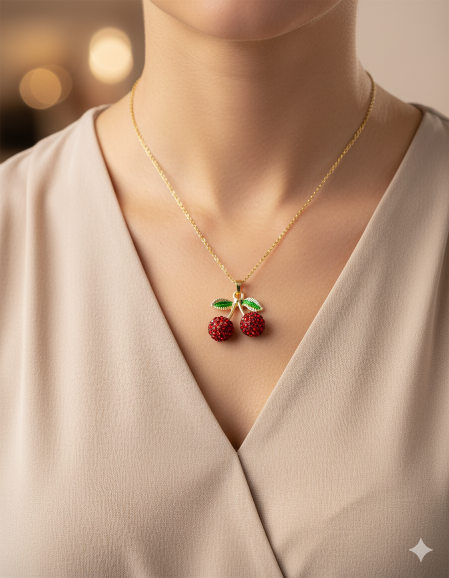 Collar de Cereza - M38 Oro Laminado
