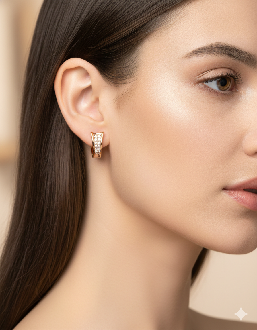 ARETES PAQUETE DE 12 ORO LAMINADO M4