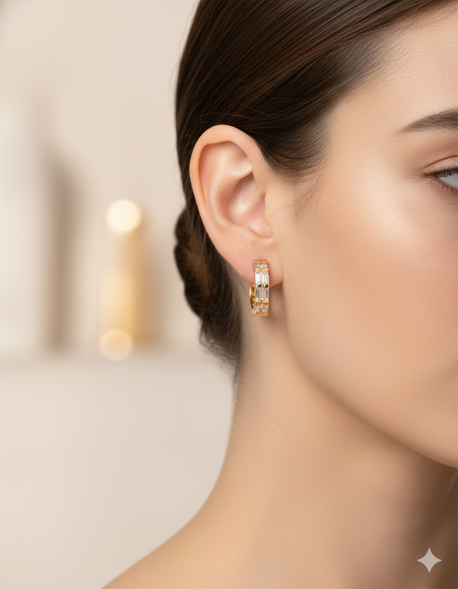 ARETES PAQUETE DE 12 ORO LAMINADO M6