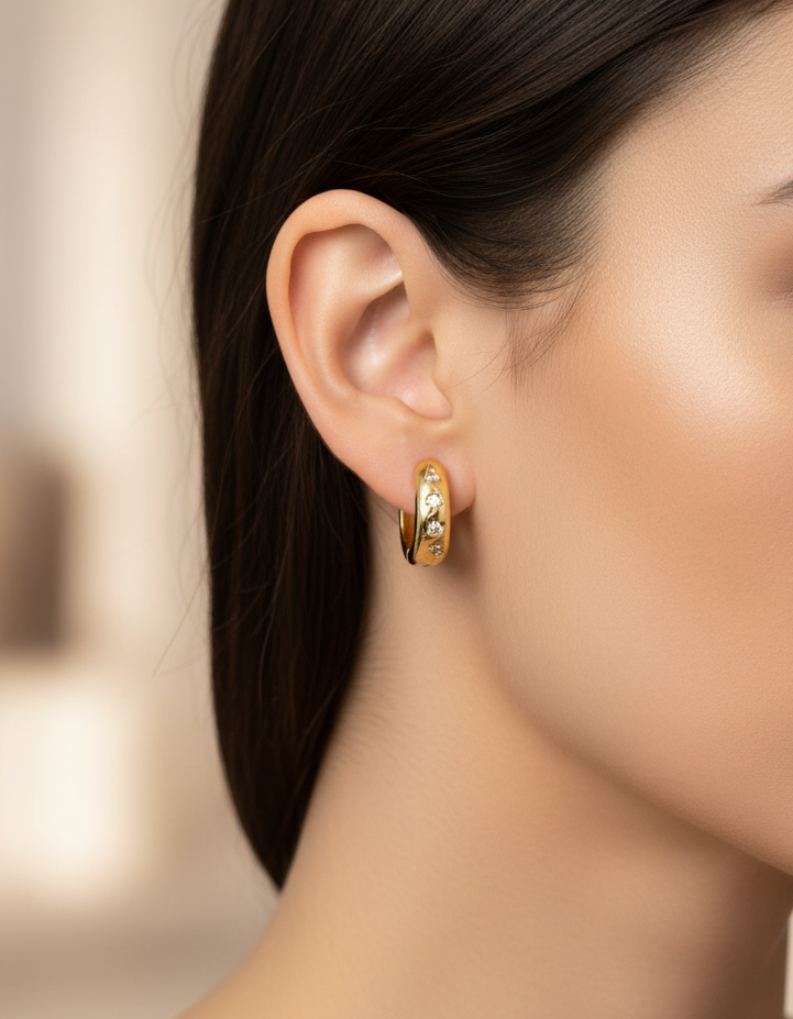 ARETES PAQUETE DE 12 ORO LAMINADO M9