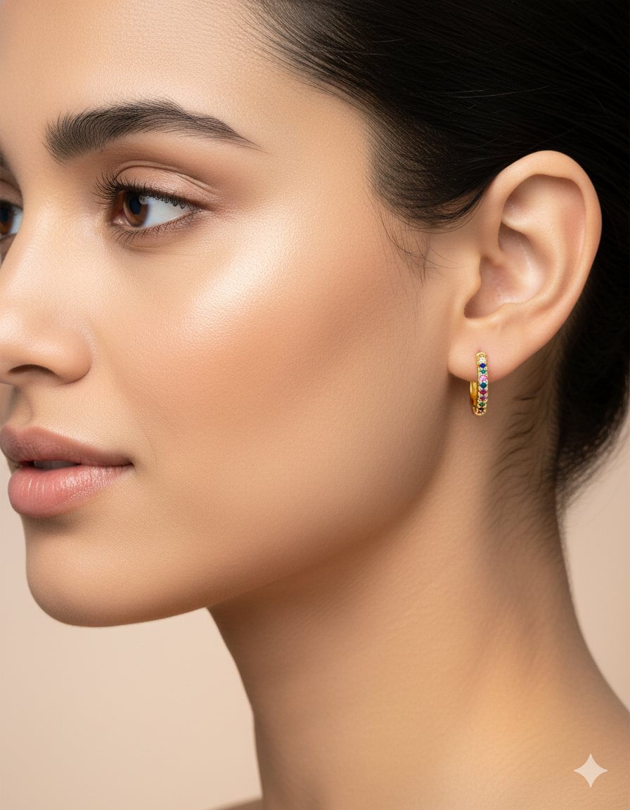 ARETES PAQUETE DE 12 ORO LAMINADO M10