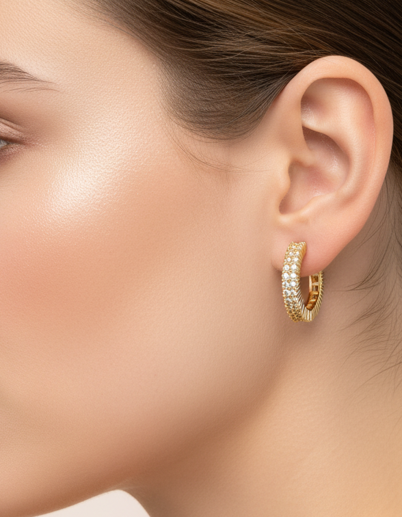 ARETES PAQUETE DE 12 ORO LAMINADO M15