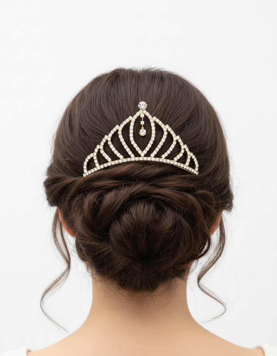 Tiara Dorada M78 Oro Laminado