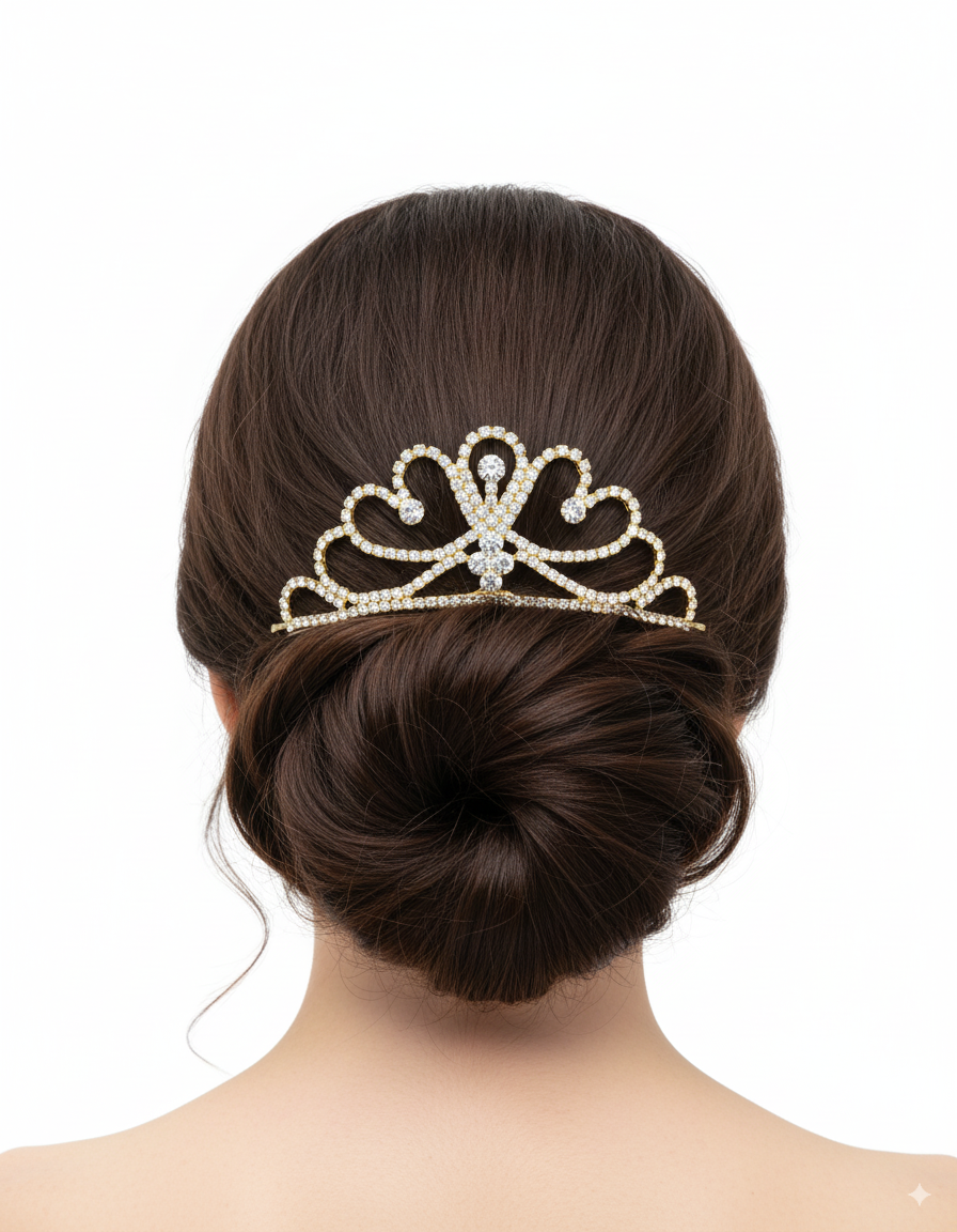 Tiara Dorada M84 Oro Laminado