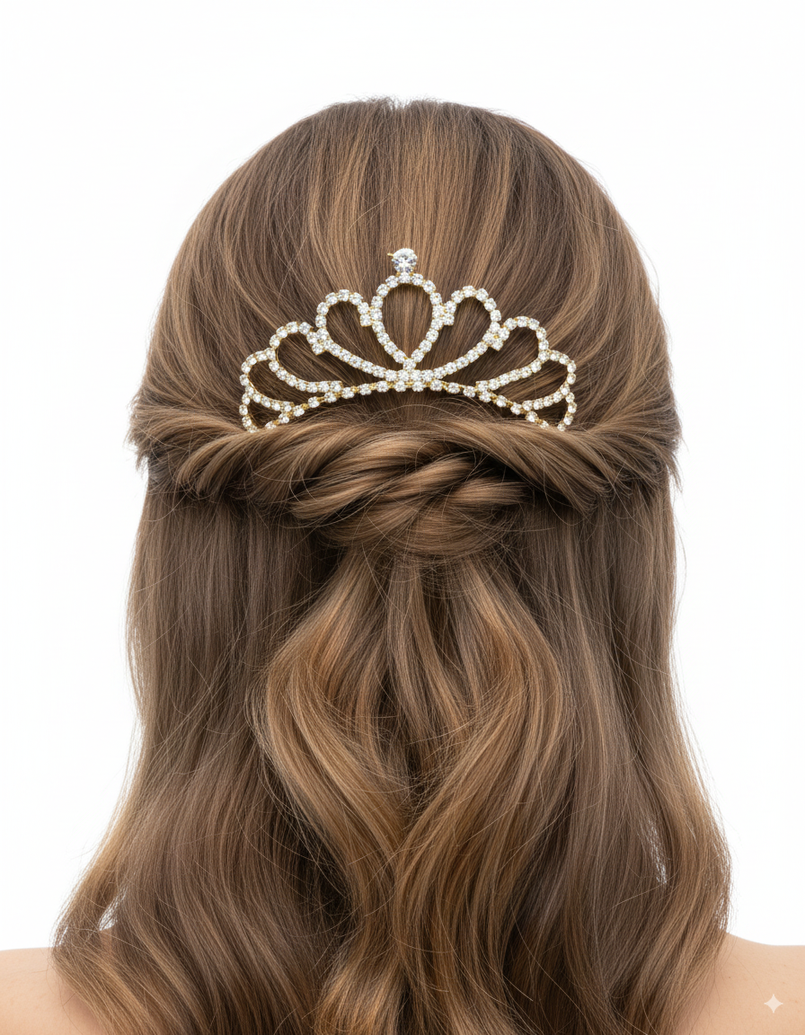Tiara Dorada M87 Oro Laminado