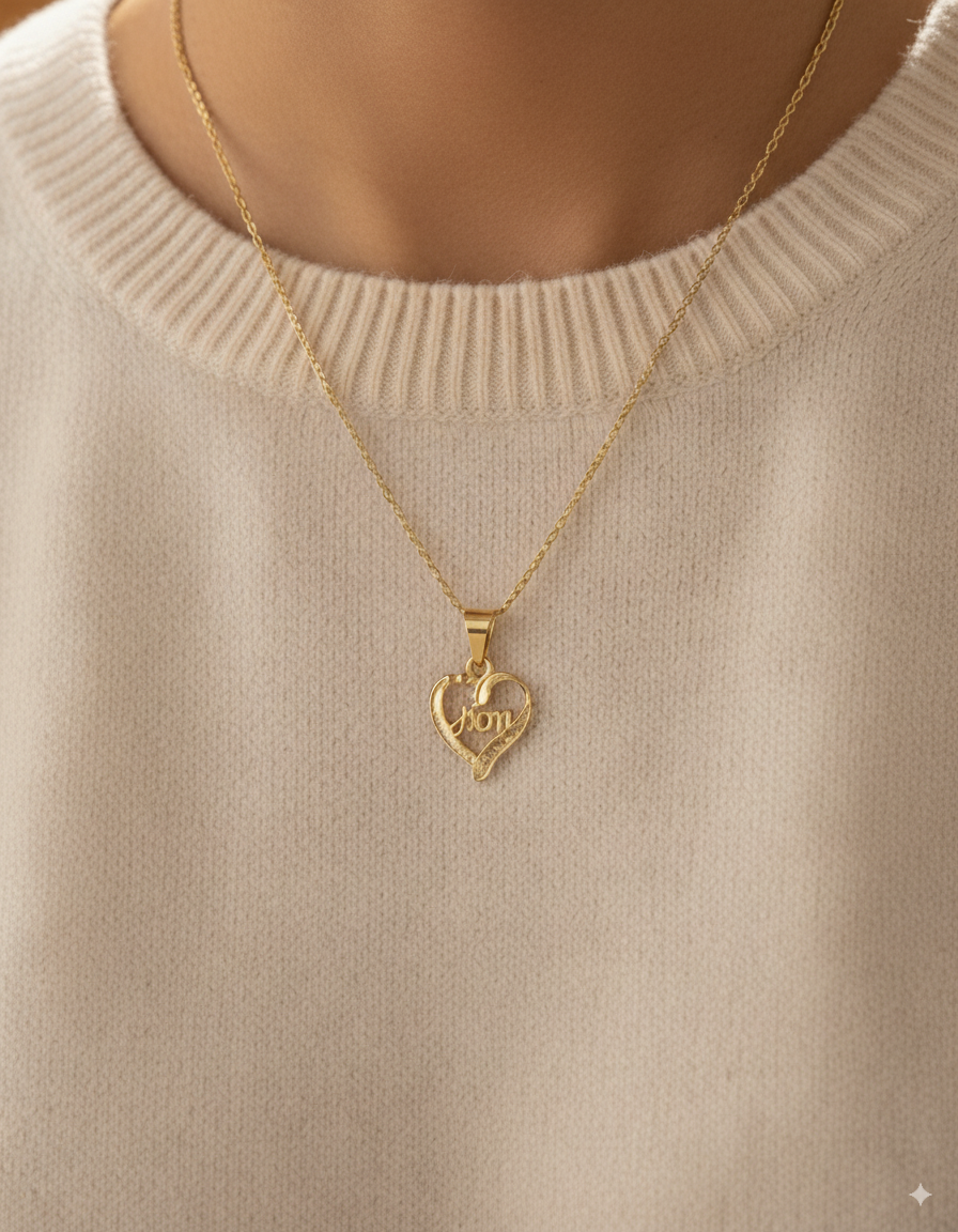 Dije de Corazon M16 - Oro Laminado