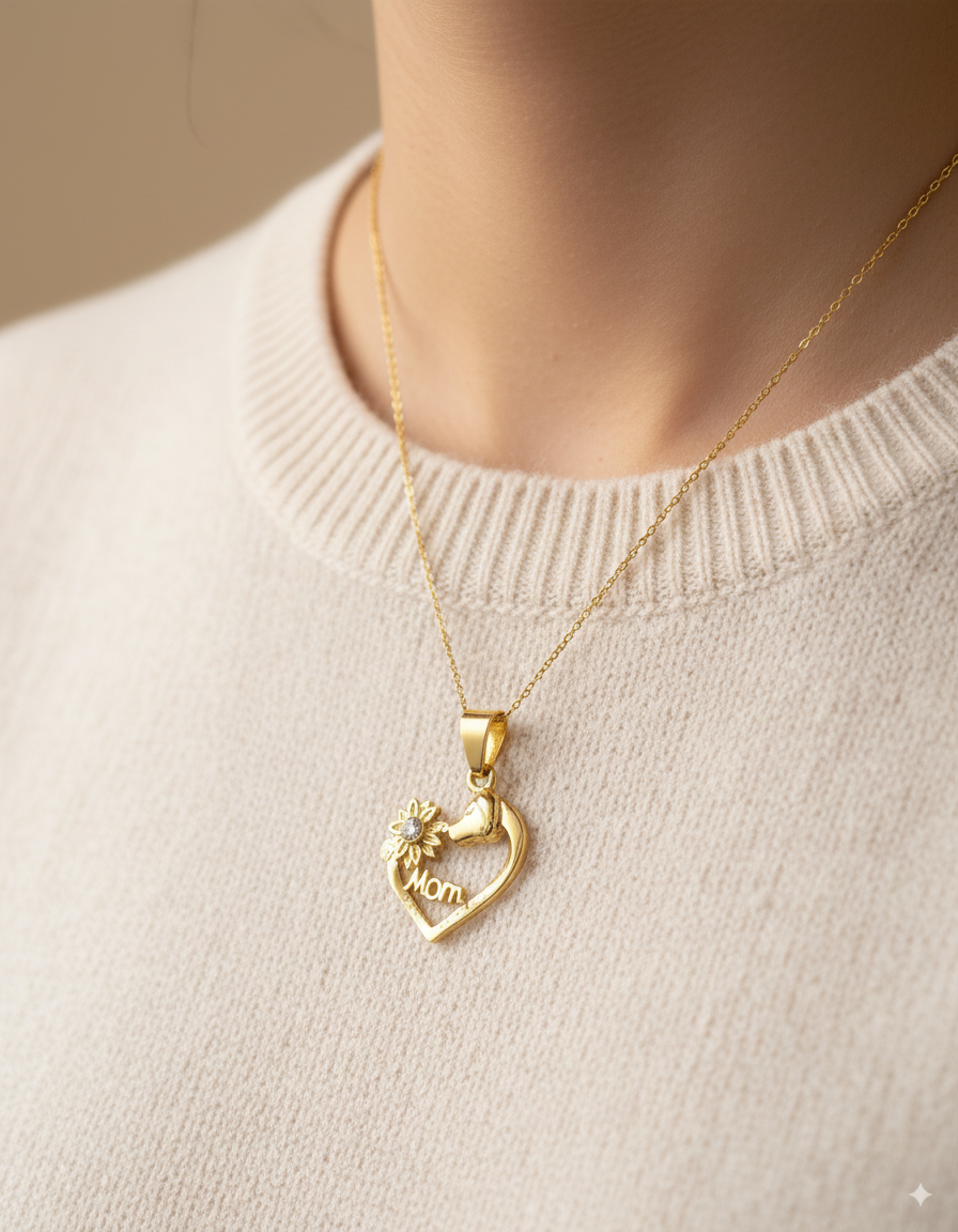 Dije de Corazon M18 - Oro Laminado