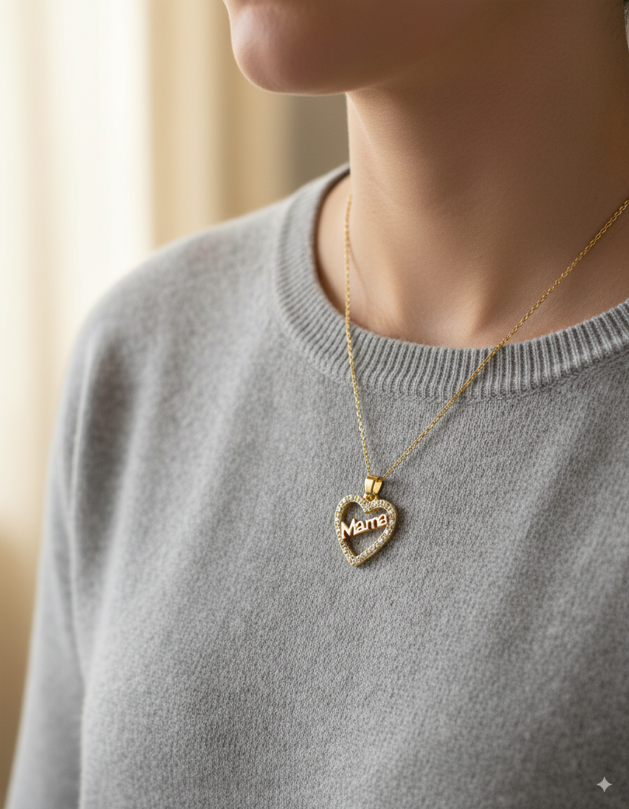 Dije de Corazon M25 - Oro Laminado