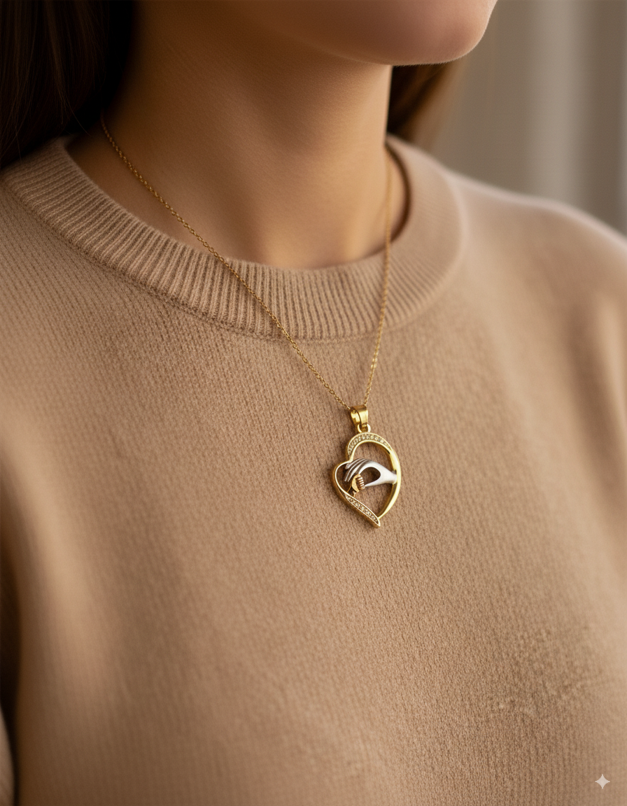 Dije de Corazon M26 - Oro Laminado