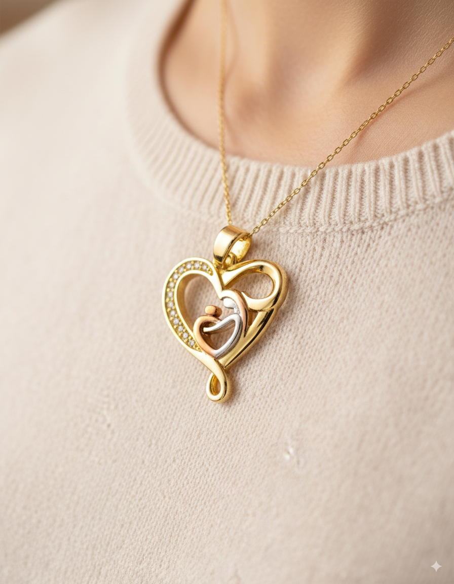 Dije de Corazon M28 - Oro Laminado