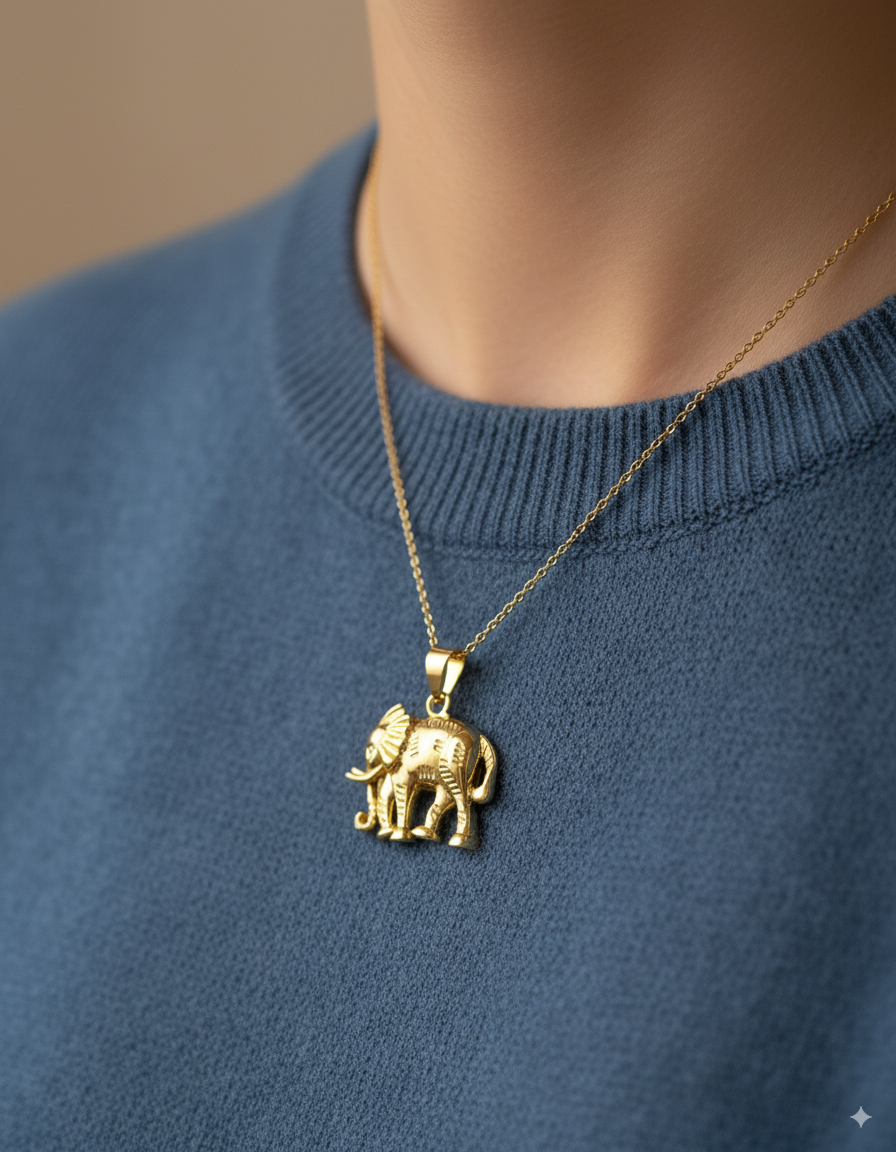 Dije de Elefante M36 Oro Laminado