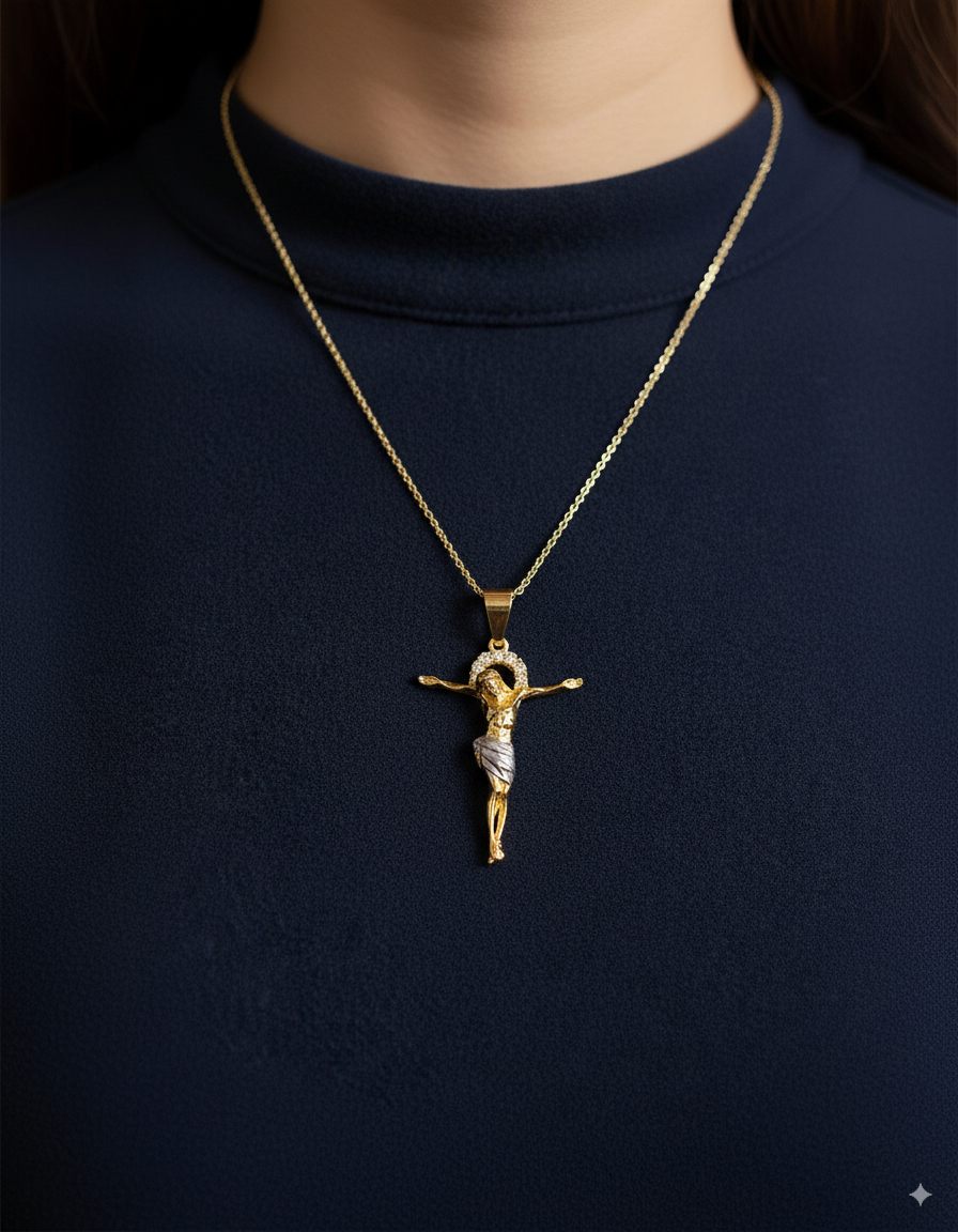 Dije de Cristo M42 - Oro Laminado