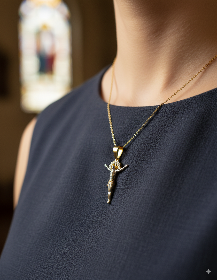 Dije de Cristo M49 - Oro Laminado