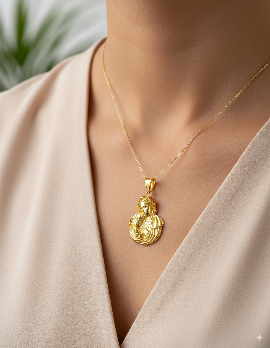 Dije de la virgen maria  M167 - Oro laminado