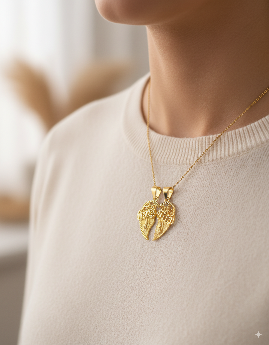 Dije de corazon M172 - Oro laminado